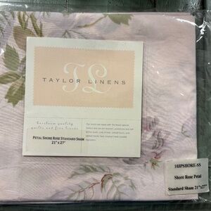 NWT Taylor Linens Petal Shore Rose Standard Sham